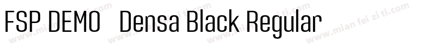 FSP DEMO   Densa Black Regular字体转换